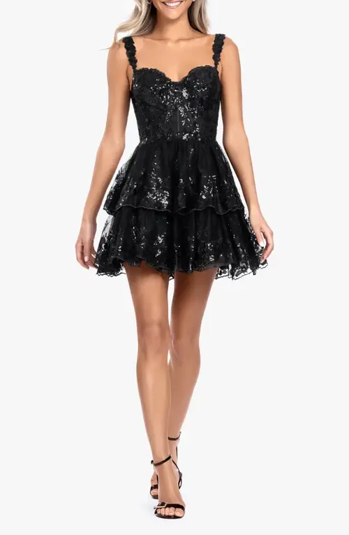 Sequin Lace Minidress by Blondie Nites