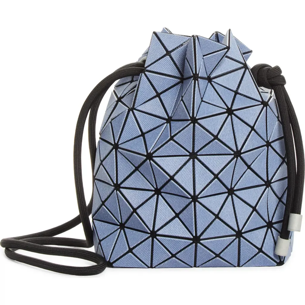 Wring Denim Drawstring Bucket Bag by Bao Bao Issey Miyake