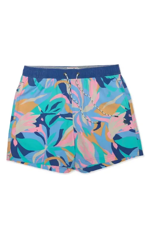 W-T-Floral Party Starter 5-Inch Swim Trunks by Party Pants