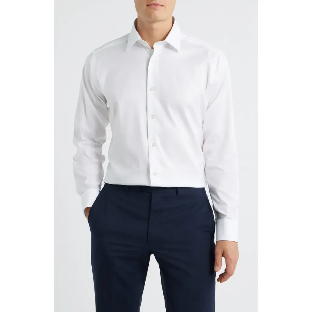 Slim Fit Stretch Cotton Dress Shirt by David Donahue