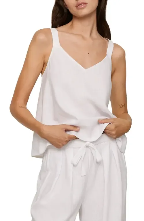 Linen Blend V-Neck Camisole by Eberjey