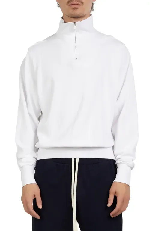 Pique Banded Half Zip Yacht Pullover by Les Tien