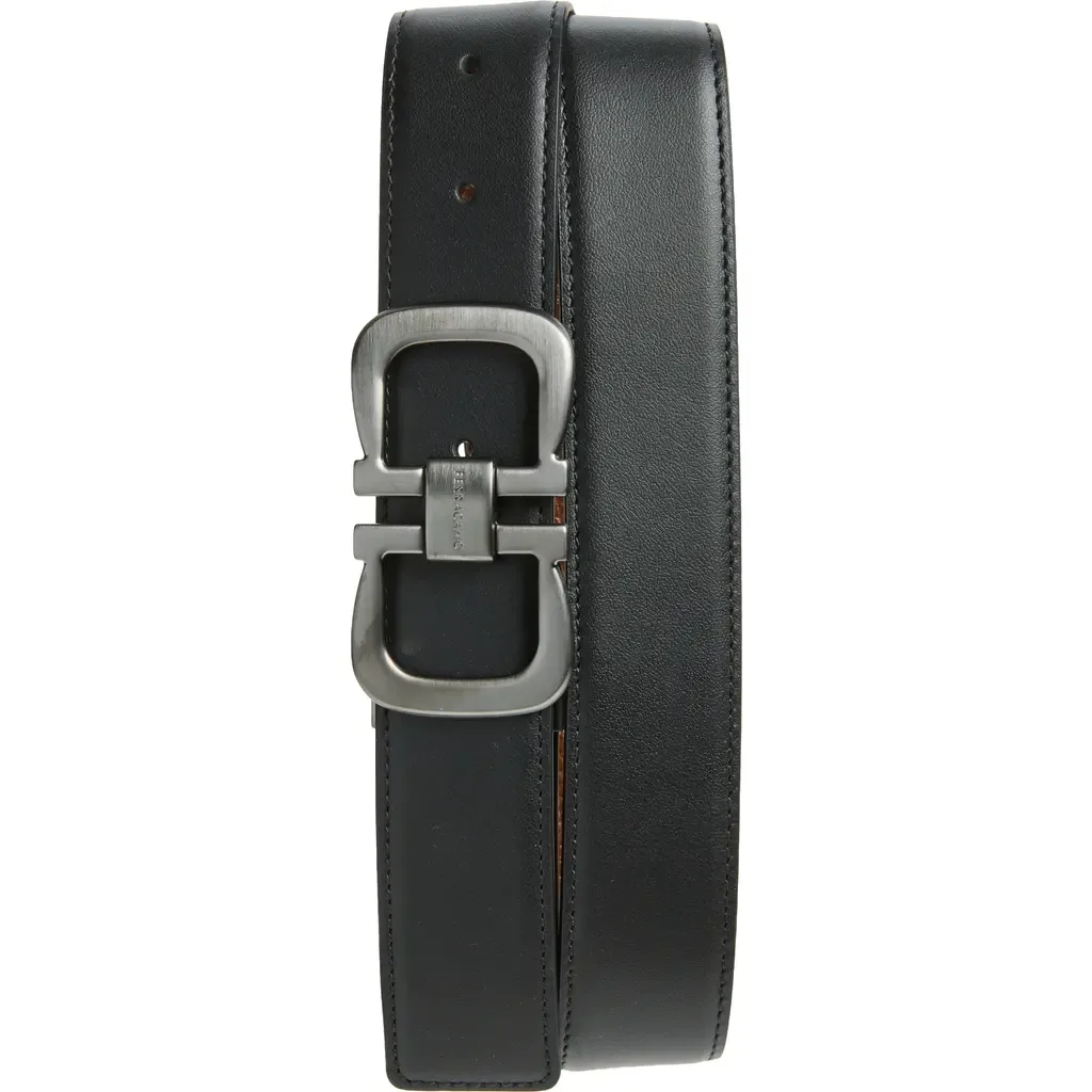 Double Adjustable Reversible Leather Belt by FERRAGAMO