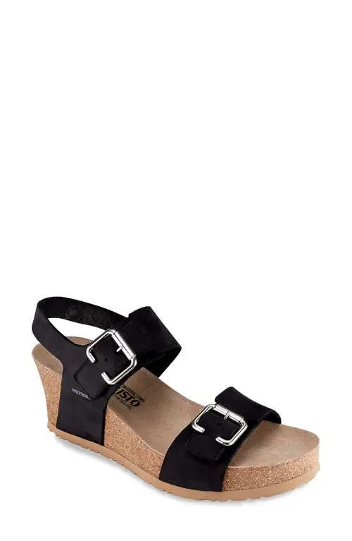 Lissandra Platform Wedge Sandal in Bucksoft Leather
