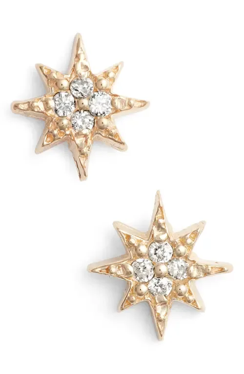 Mini Starburst Diamond Earrings by Anzie