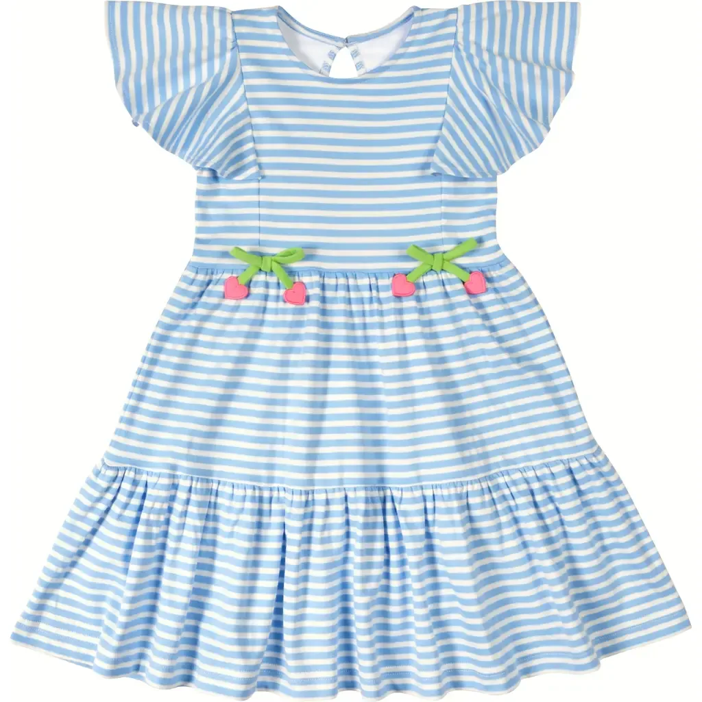 Stripe Knit Dress with Heart Cherries by Florence Eiseman