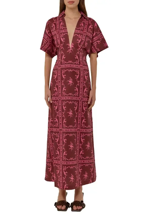 Jasmine Dress in Elizabeth Tile by Palm Noosa