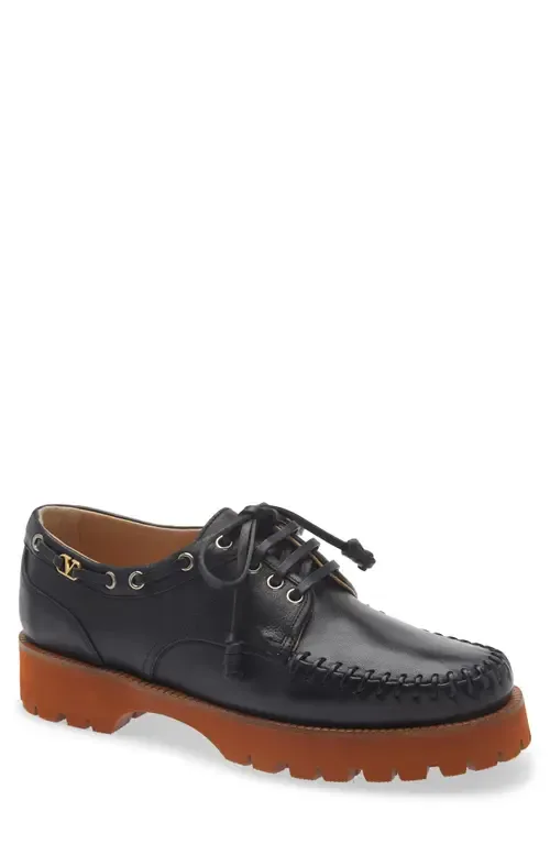 Lug Sole Boat Shoe by Valentino Garavani