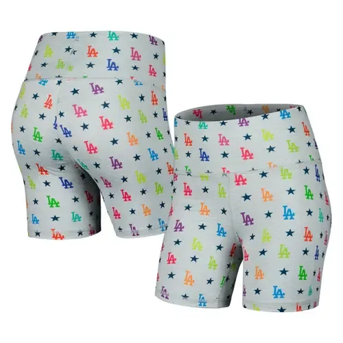Terez Gray Los Angeles Dodgers TLC Rainbow Shorts by Terez