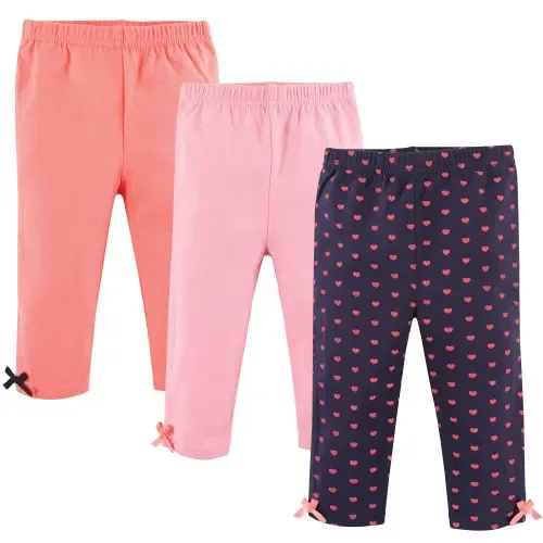 Comfy Cotton Leggings in Hearts by Hudson Baby