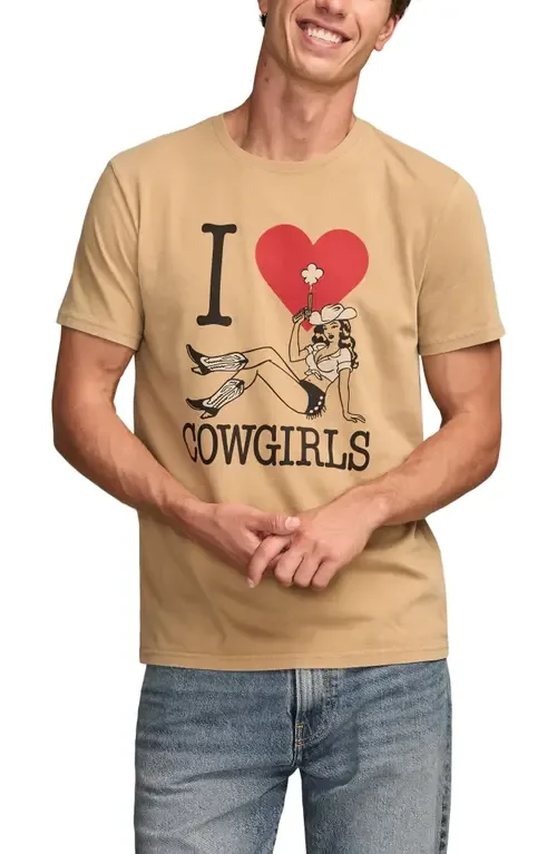 I Love Cowgirls Cotton Graphic T-Shirt by Lucky Brand