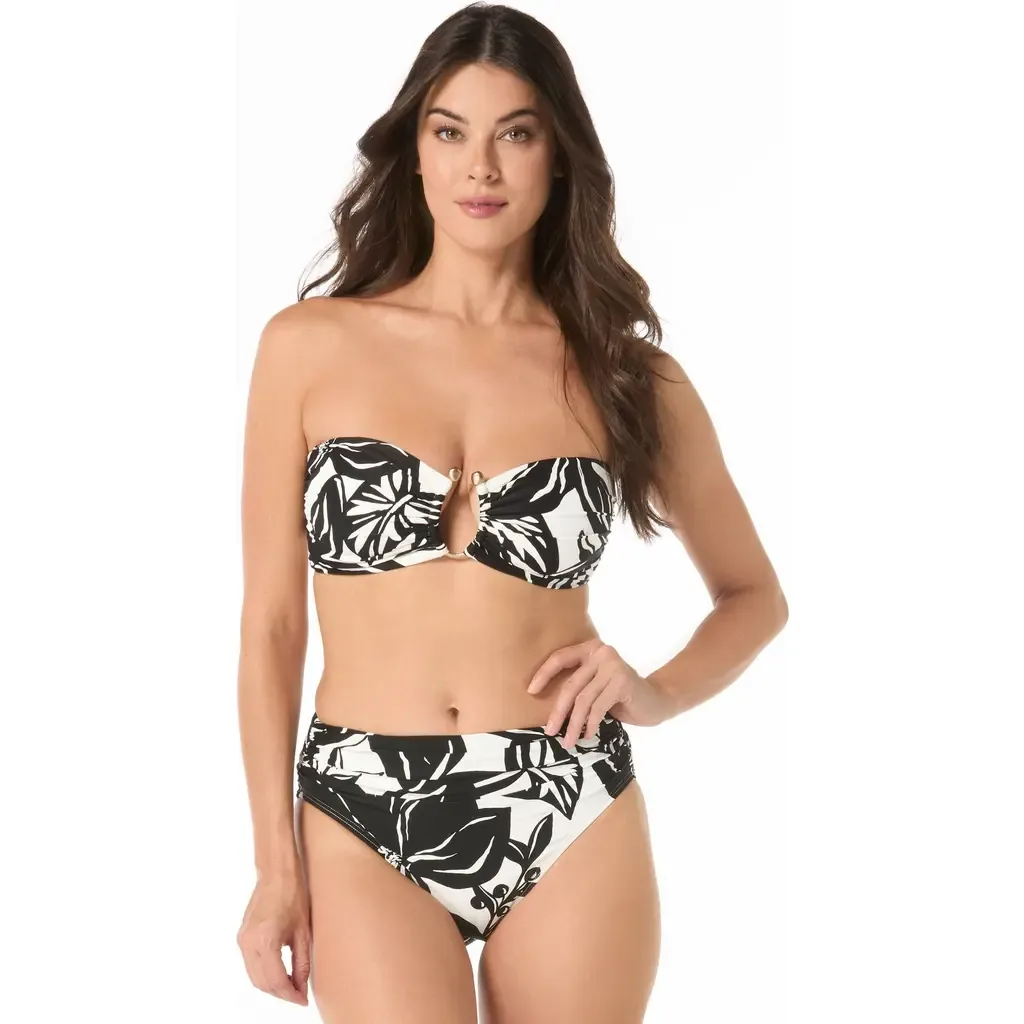 U-Ring Bandeau Bikini Swim Top by Carmen Marc Valvo