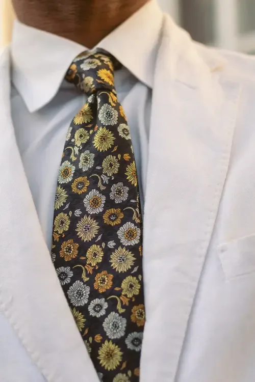 Pergola Extra Long Silk Jacquard Tie by Elizabetta