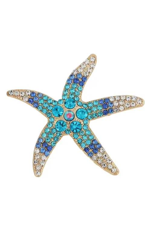 Crystal Starfish Brooch by Panacea