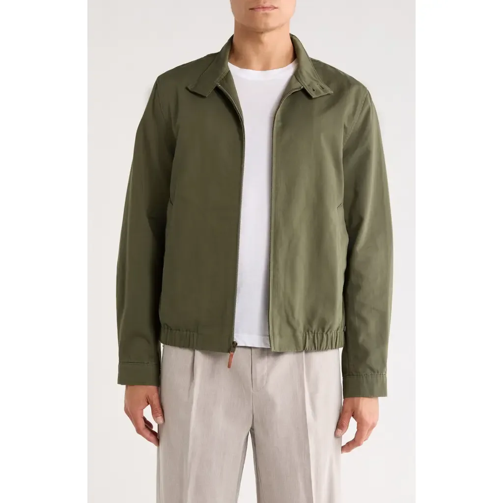 Cotton & Linen Bomber Jacket by Vince