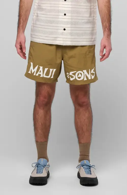 Stonewave Adventure Drawstring Shorts by Maui & Sons