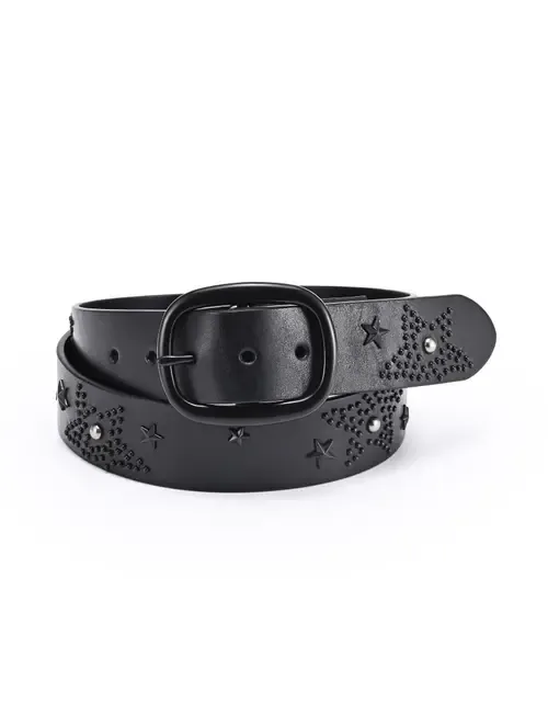 Glory Genuine Leather Star Studded Heritage Belt by OLD TREND