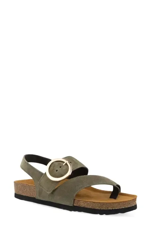 Baltimore Slingback Sandal in Hunter Green Suede