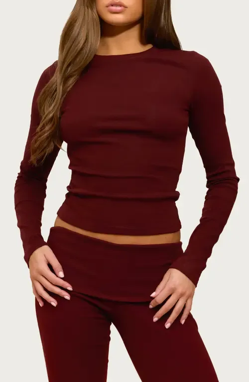 Ivanne Long Sleeve Stretch Cotton Top by EDIKTED