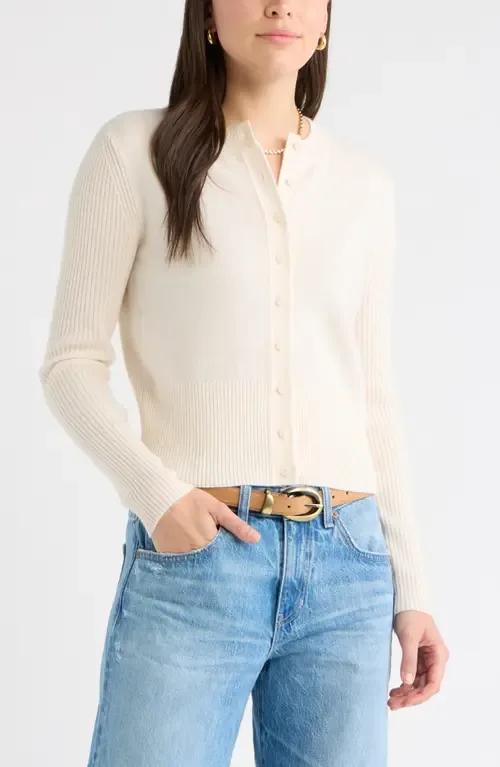 Wool & Cashmere Blend Cardigan by caslon(r)