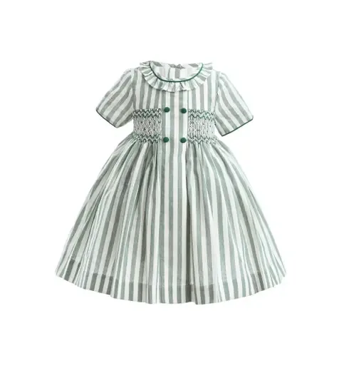 Button-Up Stripe Dress by Tulleen
