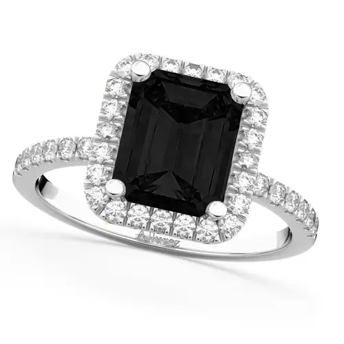 Black Diamond & Diamond Engagement 14k by ALLUREZ