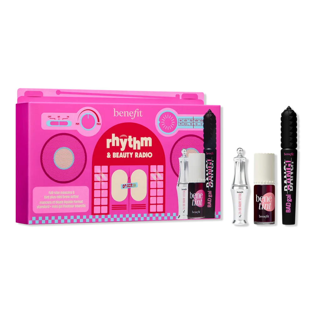Rhythm & Beauty Radio Full-Size & Mini Lash, Brow, Lip & Cheek Trio by Benefit Cosmetics