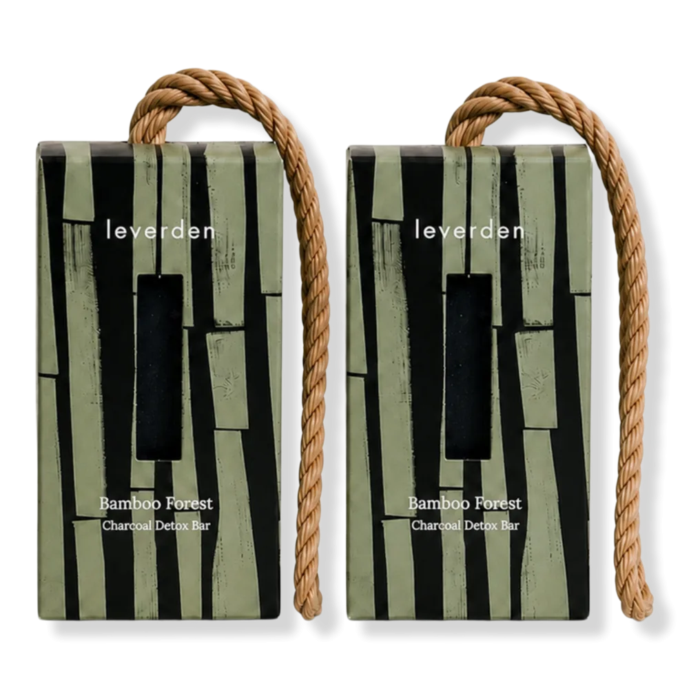 Bamboo Forest Charcoal Detox Bar Duo Set by Leverden