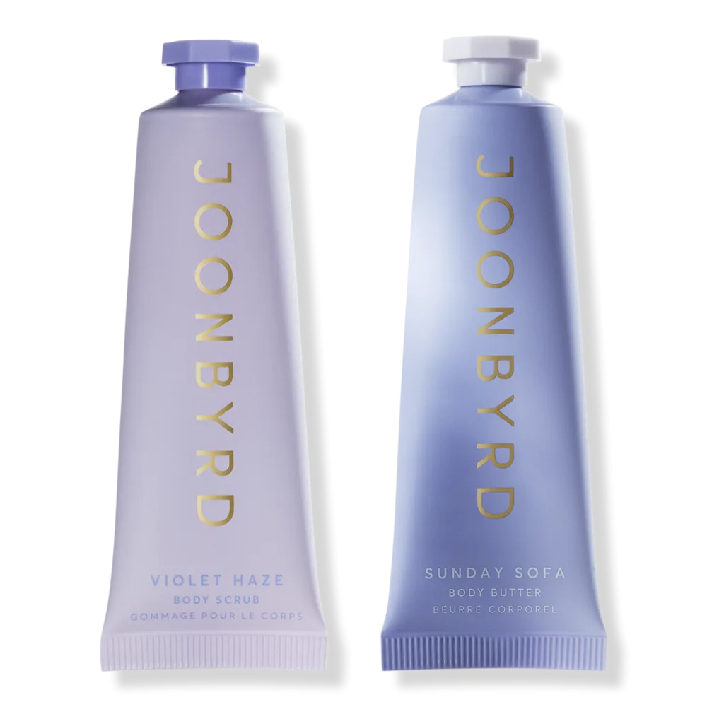 Polish & Hydrate Duo - Violet Haze Body Scrub & Sunday Sofa Body Butter Minis by Joonbyrd