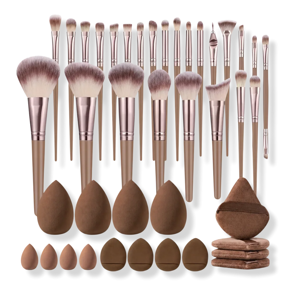 Makeup Brush & Beauty Sponge Set by CosmoGlo