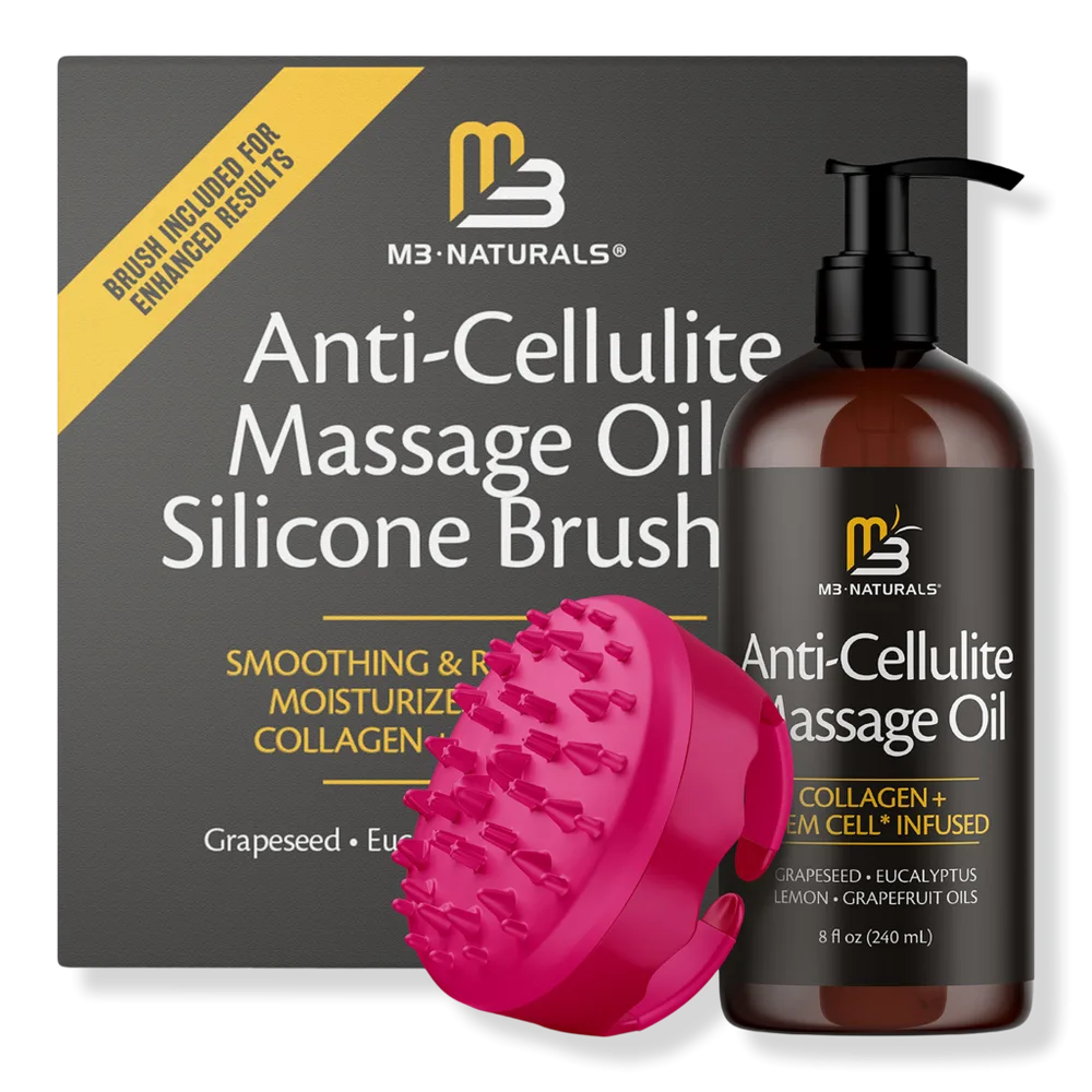 Anti-Cellulite Oil & Silicone Brush Kit by M3