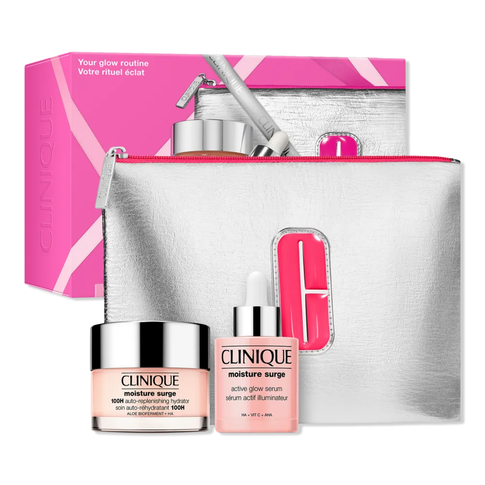 3 Piece Your Glow Routine: Moisture Surge Moisturizer and Serum Holiday Set by Clinique