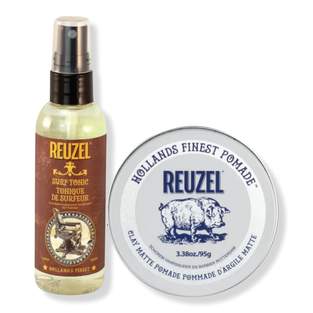 Clay Pomade & Surf Tonic Texturizing Salt Spray Duo by REUZEL