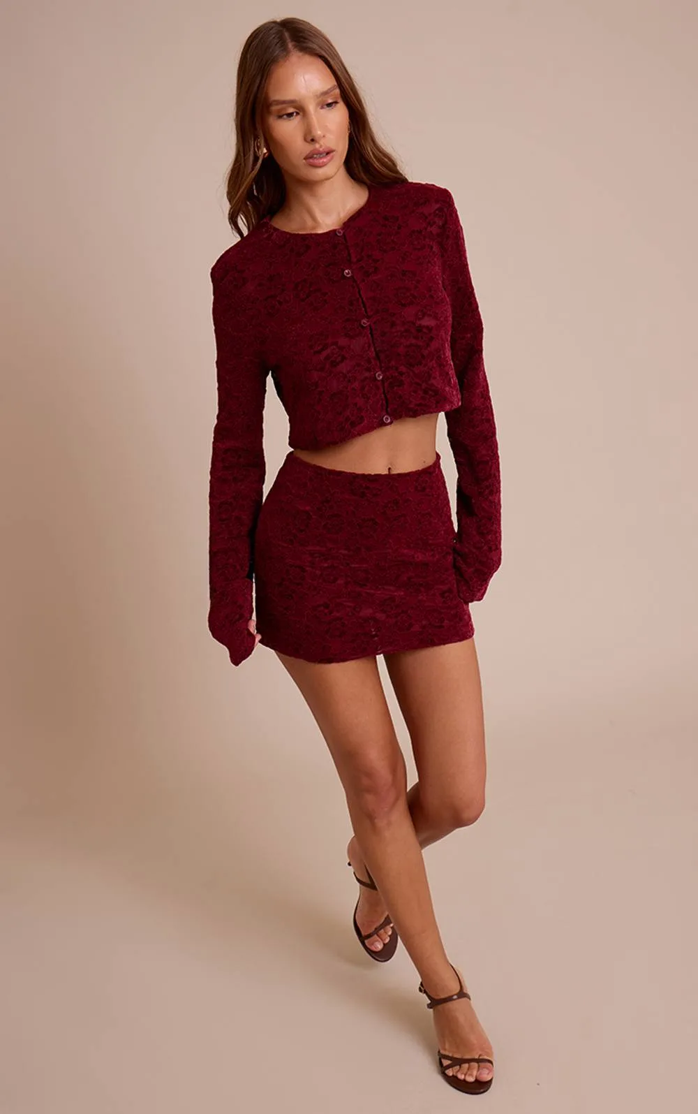 Lace Mid Rise Mini Skirt Co-Ord by PrettyLittleThing