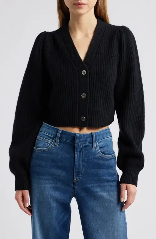 Avignon Wool & Cashmere Crop Cardigan by LoveShackFancy
