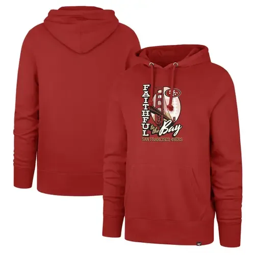 '47 Scarlet San Francisco 49ers Regional Headline Pullover Hoodie by '47