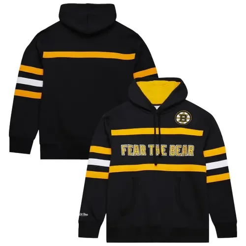 Mitchell & Ness Boston Bruins Head Coach Slogan Pullover Hoodie by Mitchell & Ness