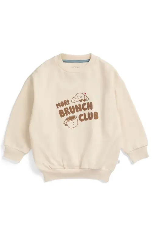 Oversized Sweatshirt in Brunch Club Tawny Bown by MORI