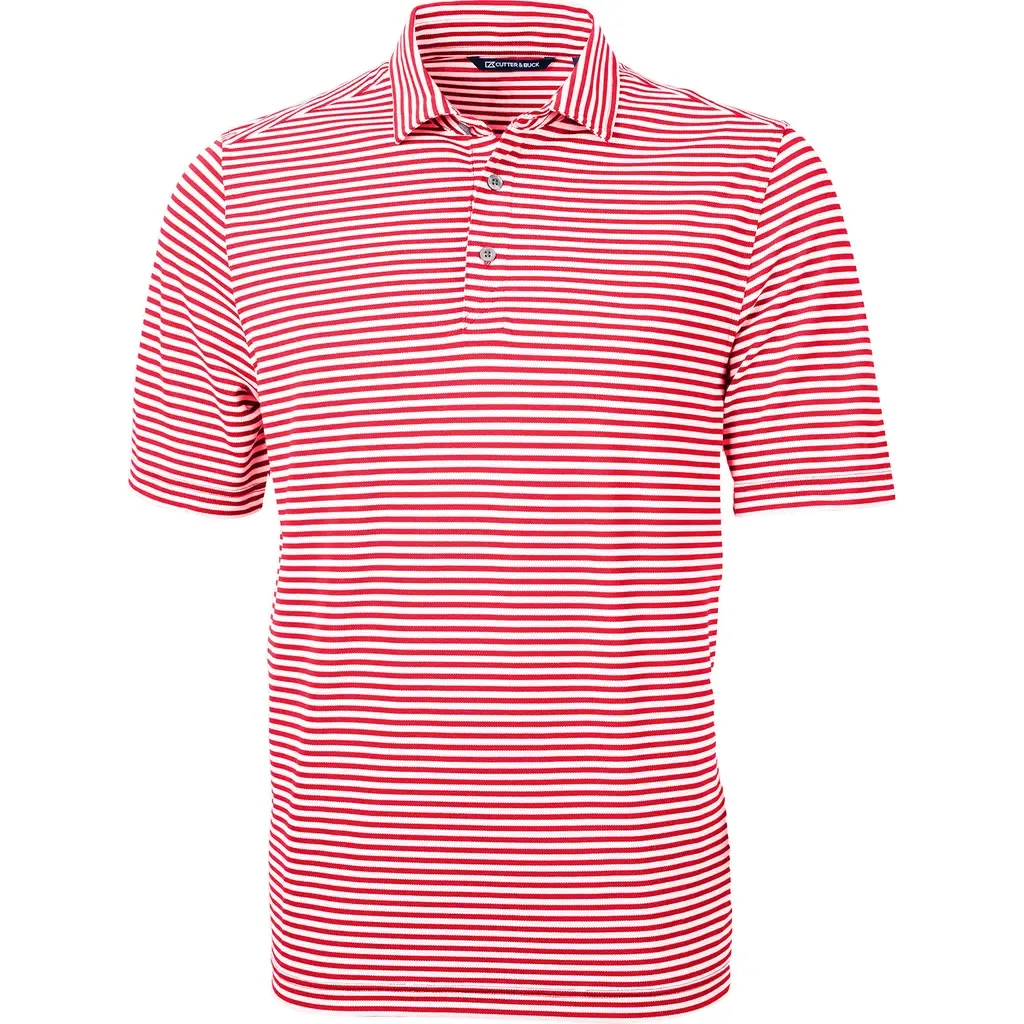 Virtue Piqué Stripe Recycled Blend Polo by Cutter & Buck