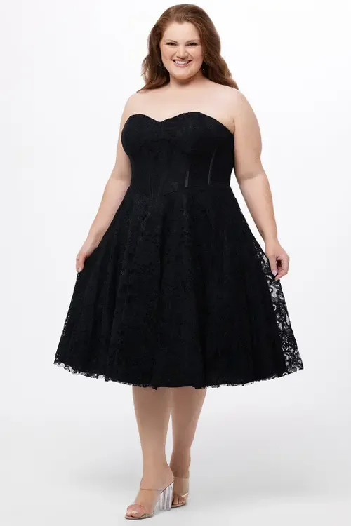 Sweetheart Strapless Lace Bustier Party Dress by Celebrations by Sydney's Closet