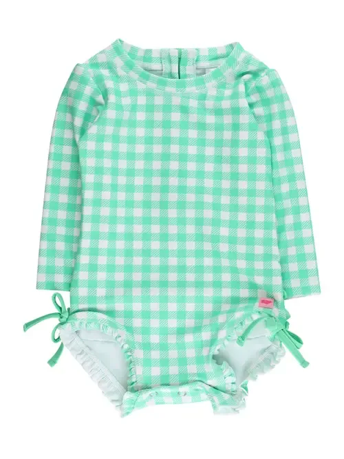Long Sleeve UPF50+ One Piece Rash Guard by RuffleButts