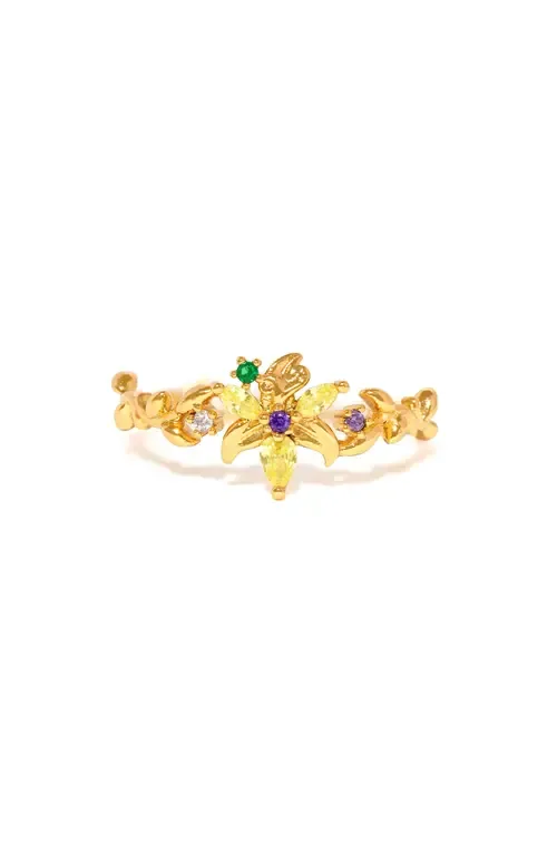 Girls Crew x Disney Tangled Sundrop Flower Ring in Gold by Girls Crew