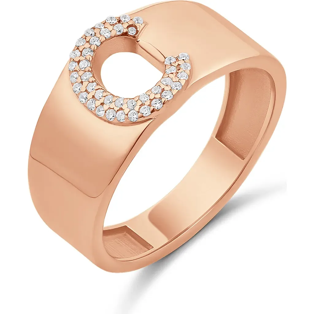 Pavé Signet Initial Ring by SHYMI