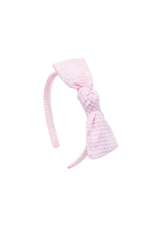 Seersucker Bow Headband by Bits & Bows