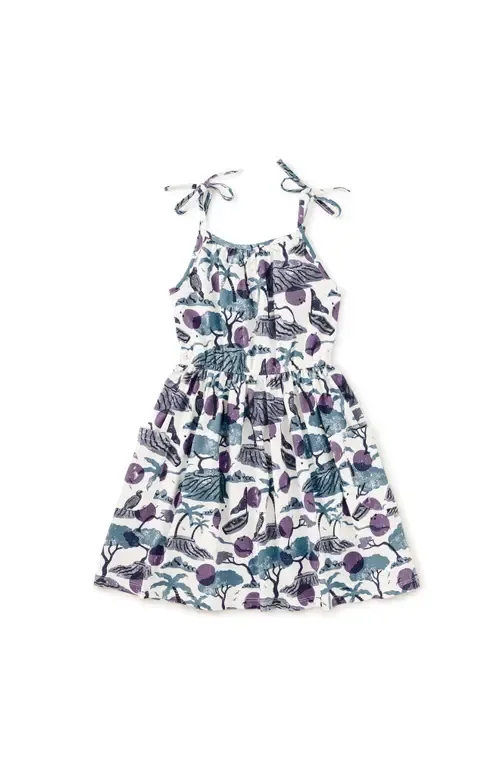 Tie Shoulder Twirl Dress