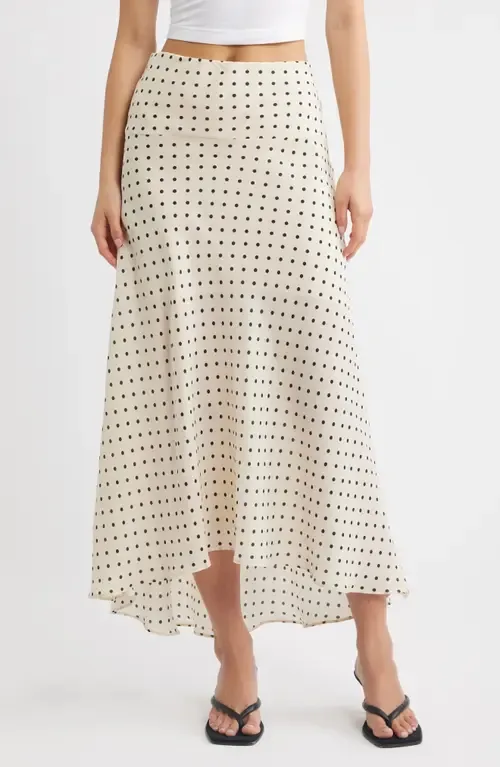 Flippy Polka Dot High-Low Skirt by MANGO
