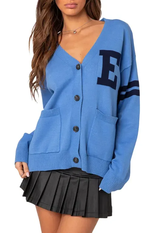 Emmett Oversized Varsity Cardigan by EDIKTED