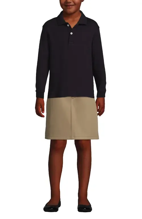 School Uniform Long Sleeve Interlock Polo Shirt by Lands' End