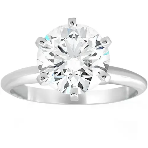 Certified 3 ct Diamond Solitaire Platinum Engagement Ring Lab Grown