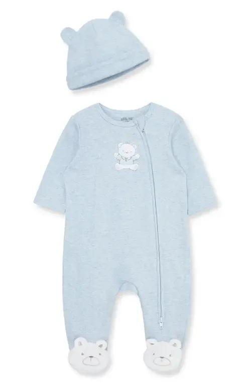 Bear Cotton Footie & Hat Set by Little Me